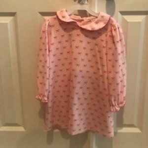 Beaufort Bonnet Pink Dress with Bow Pattern with Peter Pan Color